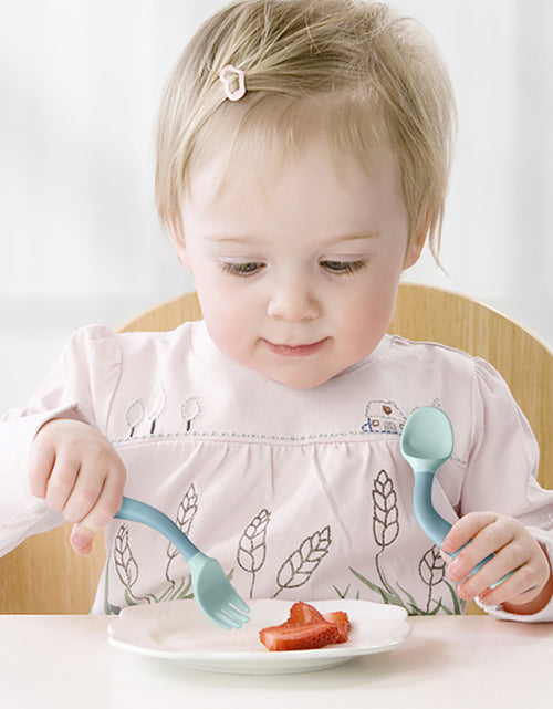 Load image into Gallery viewer, Silicone Spoon Fork for Baby Utensils
